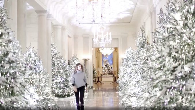 Casa bianca a Natale
